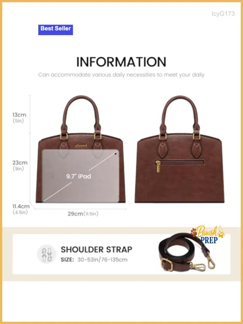 Vintage PU Leather Satchel Tote Shoulder Bag Women Work Handbag